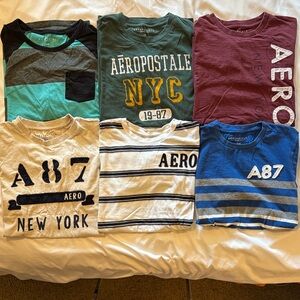 Aeropostale Short Sleeve Tees - Teal, Maroon, Navy, White